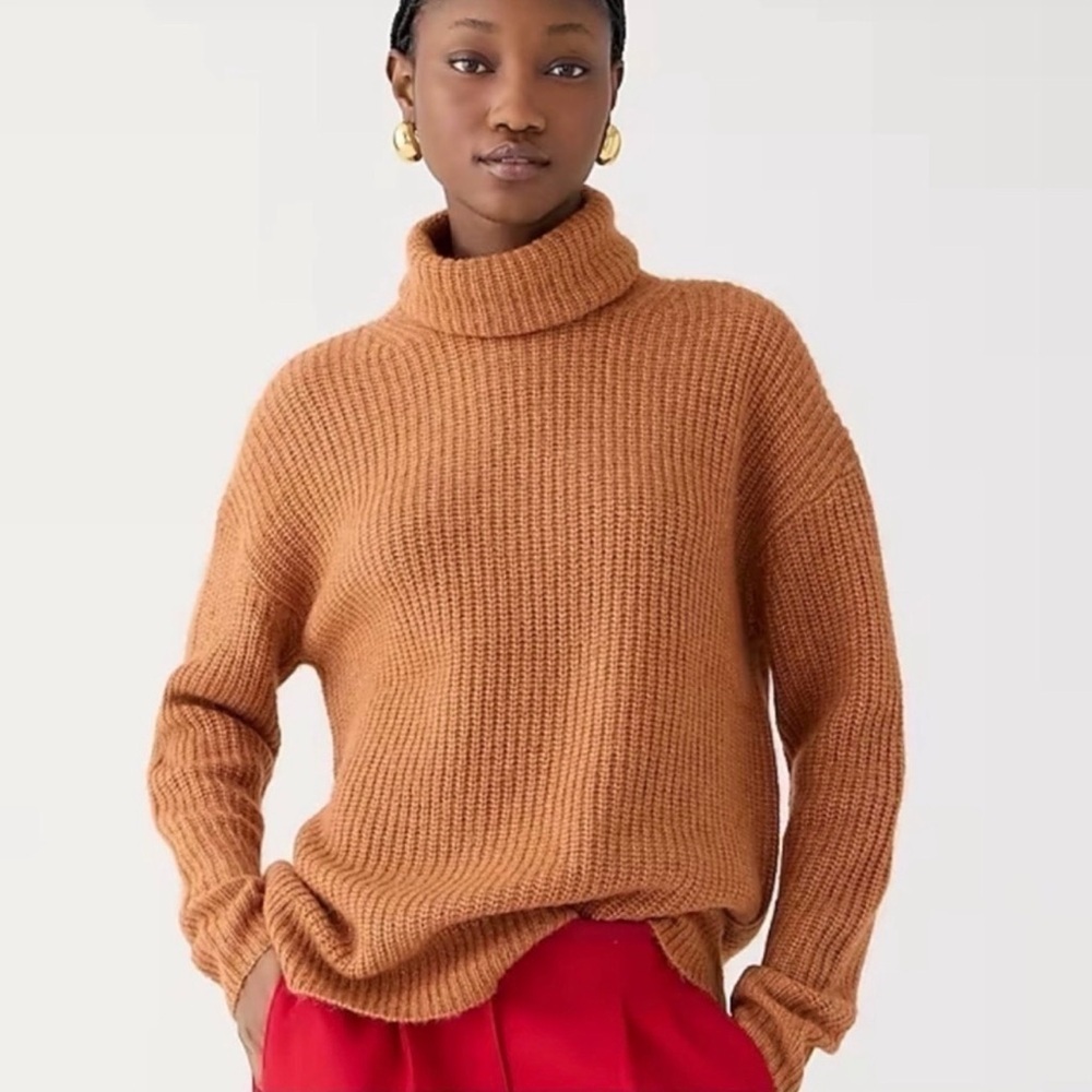 J. Crew Relaxed Turtleneck Sweater in Brushed Yarn